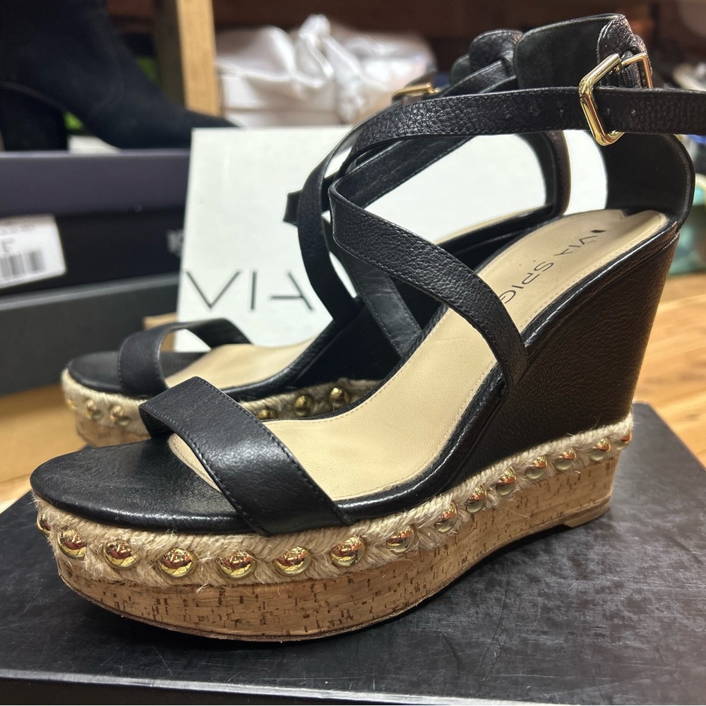 Stylish wedge sandals by Via Spiga